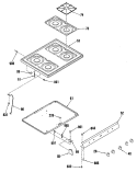 Section Diagram and Parts List for L2B135GPL0  General Electric Range