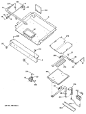 Section Diagram and Parts List for LGB356GER1  General Electric Range
