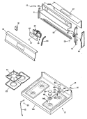 Section Diagram and Parts List for LGB146GER1  General Electric Range