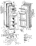 Section Diagram and Parts List for MSX24DLK  General Electric Refrigerator