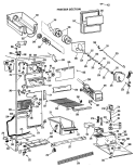 FREEZER SECTION Diagram and Parts List for MSX24XLK  General Electric Refrigerator