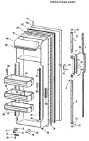 FRESH FOOD DOOR Diagram and Parts List for MSX27XLJ  General Electric Refrigerator