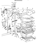 FRESH FOOD SECTION Diagram and Parts List for MSX27XLP  General Electric Refrigerator