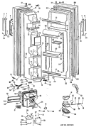 Section Diagram and Parts List for MRSC22DMC  General Electric Refrigerator