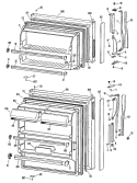 Section Diagram and Parts List for MTX16EMDRAD  General Electric Refrigerator