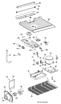 Section Diagram and Parts List for MTX16EMDRAD  General Electric Refrigerator