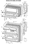 Section Diagram and Parts List for MTX18EMSRWH  General Electric Refrigerator