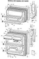 Section Diagram and Parts List for MTX18EMRRWH  General Electric Refrigerator