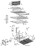 Section Diagram and Parts List for MTX21EMRRAD  General Electric Refrigerator