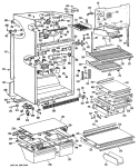 Section Diagram and Parts List for MTX25GMRRWH  General Electric Refrigerator