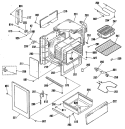 Section Diagram and Parts List for LEB326GR1AD  General Electric Range
