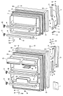 Section Diagram and Parts List for MTX18EMBRHA  General Electric Refrigerator