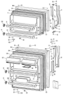 Section Diagram and Parts List for MTX18GMBRAD  General Electric Refrigerator