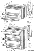 Section Diagram and Parts List for MTX21GMBRWH  General Electric Refrigerator