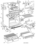 Section Diagram and Parts List for MTX21GMBRWH  General Electric Refrigerator