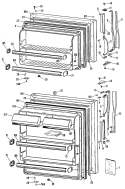 Section Diagram and Parts List for MTX21EMBRWH  General Electric Refrigerator