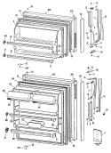 Section Diagram and Parts List for MTXY14CPCRWH  General Electric Refrigerator