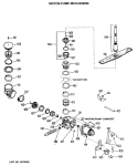 MOTOR - PUMP MECHANISM Diagram and Parts List for PSD460K-03  General Electric Dishwasher