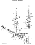 MOTOR - PUMP MECHANISM Diagram and Parts List for PSD830S-48WW  General Electric Dishwasher