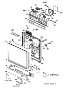 Part Location Diagram of WD34X1072 GE INSERT ESCUTCHEON