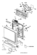 Section Diagram and Parts List for PSD930V-61WW  General Electric Dishwasher