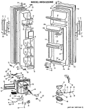 Section Diagram and Parts List for MRSC22DME  General Electric Refrigerator