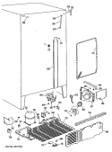 Section Diagram and Parts List for MRSC22DME  General Electric Refrigerator