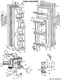 Section Diagram and Parts List for MSX22DME  General Electric Refrigerator