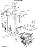 FRESH FOOD SECTION Diagram and Parts List for MSX22DME  General Electric Refrigerator