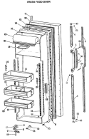 FRESH FOOD DOOR Diagram and Parts List for MSX27DMA  General Electric Refrigerator