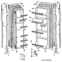 Part Location Diagram of WR12X5190 GE INSERT DOOR HANDLE