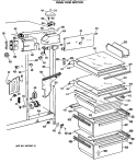 FRESH FOOD SECTION Diagram and Parts List for MSX27HMA  General Electric Refrigerator