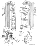 Section Diagram and Parts List for MSX22DRAWH  General Electric Refrigerator