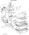 FRESH FOOD SECTION Diagram and Parts List for MSX22DRAWH  General Electric Refrigerator