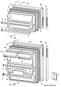 Section Diagram and Parts List for MTXY14EPGRWH  General Electric Refrigerator