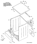 Section Diagram and Parts List for DRB2455MDL  General Electric Dryer