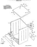 CABINET & TOP Diagram and Parts List for DRB2455RAL  General Electric Dryer