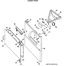 CABINET FRONT Diagram and Parts List for DRB2455RAL  General Electric Dryer