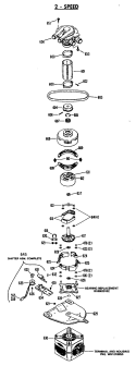 2 - SPEED Diagram and Parts List for WRW3705RBLWW  General Electric Washer