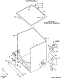 CABINET ASSEMBLY Diagram and Parts List for DRL1555RAL  General Electric Dryer