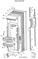 FRESH FOOD DOOR Diagram and Parts List for MSX27DRAAD  General Electric Refrigerator
