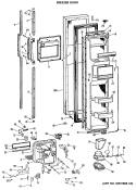FREEZER DOOR Diagram and Parts List for MSX27DRAAD  General Electric Refrigerator