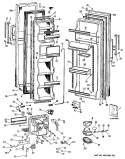Section Diagram and Parts List for MSE24DRAWH  General Electric Refrigerator