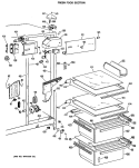FRESH FOOD SECTION Diagram and Parts List for MSE24DRAWH  General Electric Refrigerator