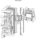 FRESH FOOD DOOR Diagram and Parts List for MSE27HRAWH  General Electric Refrigerator