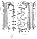 Section Diagram and Parts List for MSX22GASAWH  General Electric Refrigerator