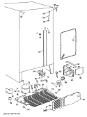 Section Diagram and Parts List for MSX22GRSAWH  General Electric Refrigerator