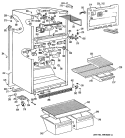 Section Diagram and Parts List for MTX18PPARAD  General Electric Refrigerator
