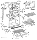 Section Diagram and Parts List for MTE18EPFRWH  General Electric Refrigerator