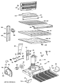 Section Diagram and Parts List for MTX18GRBRWH  General Electric Refrigerator